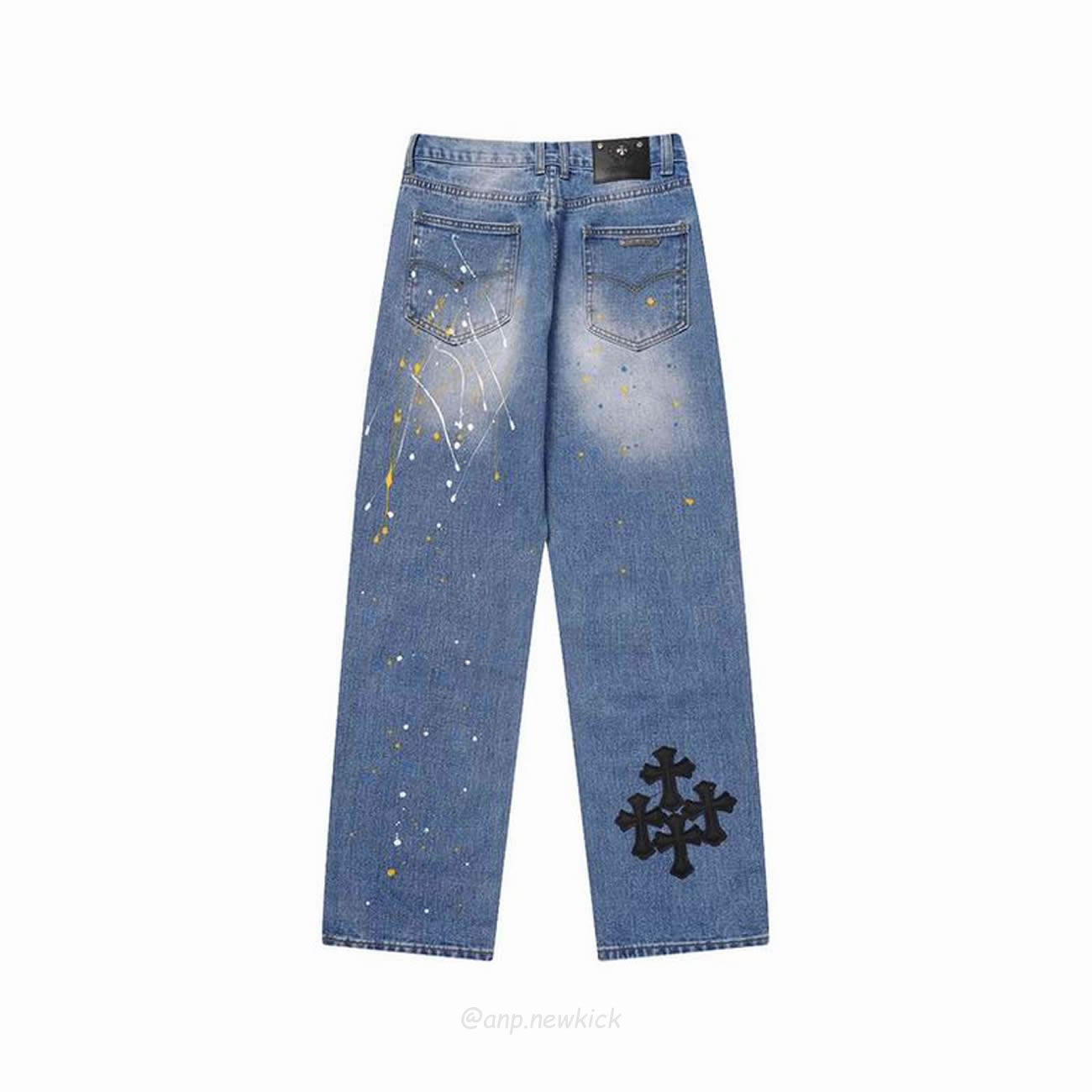 Chrome Hearts Blue Speckle Jeans Cross (9) - www.newkick.org